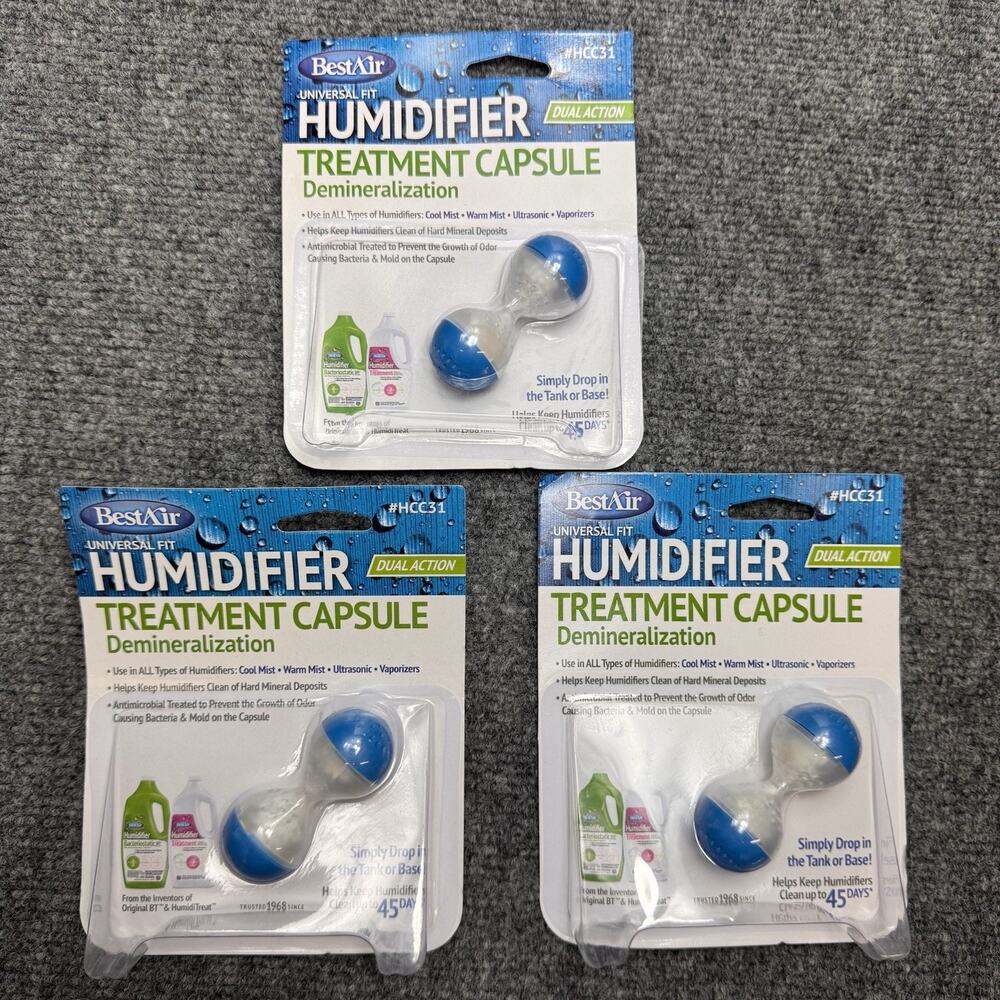 BestAir Humidifier Dual Action Treatment Capsule Demineralization HCC31